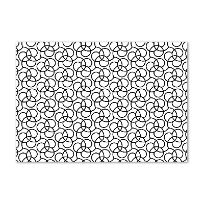 Cuadro decorativo de vidrio para salón horizontal Fondo geométrico