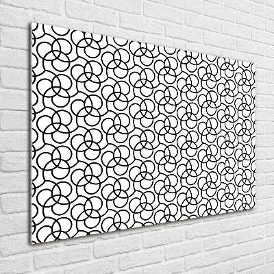 Cuadro decorativo de vidrio para salón horizontal Fondo geométrico