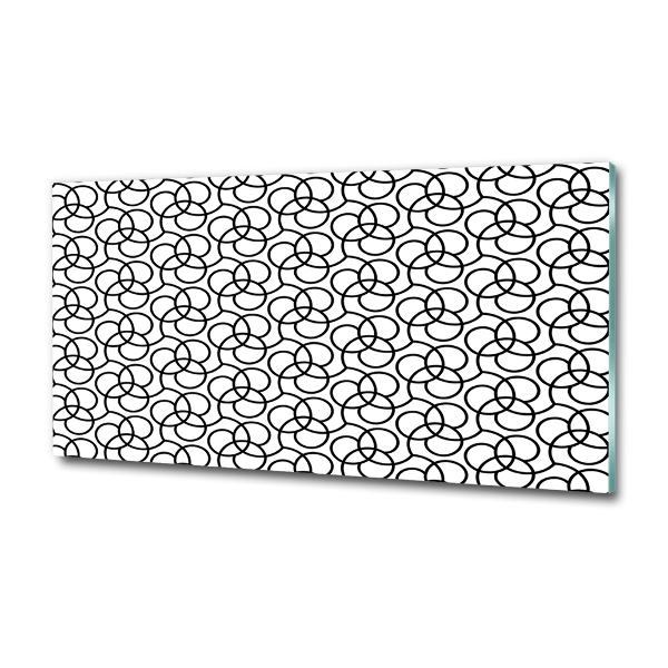 Cuadro decorativo de vidrio para salón horizontal Fondo geométrico