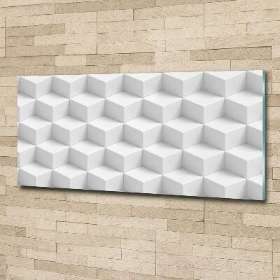 Cuadro de cristal templado moderno horizontal Abstracción 3D