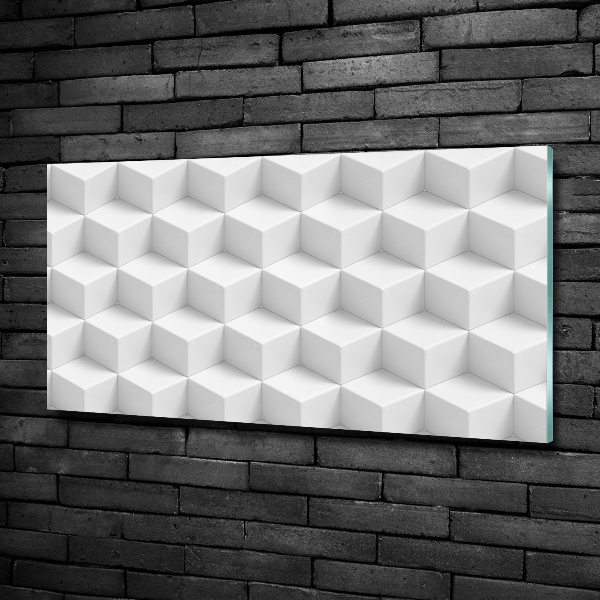 Cuadro de cristal templado moderno horizontal Abstracción 3D