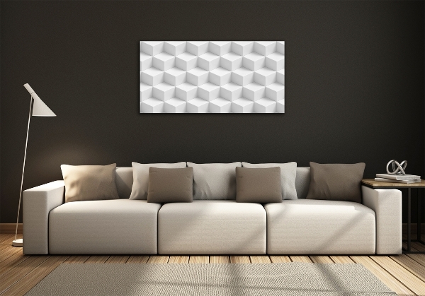 Cuadro de cristal templado moderno horizontal Abstracción 3D