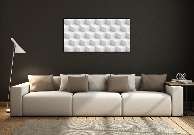 Cuadro de cristal templado moderno horizontal Abstracción 3D