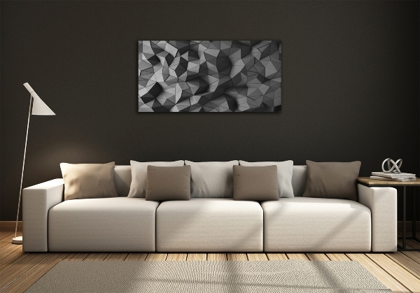 Impresión en cristal con acabado brillante horizontal Fondo 3D abstracto