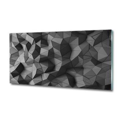 Impresión en cristal con acabado brillante horizontal Fondo 3D abstracto