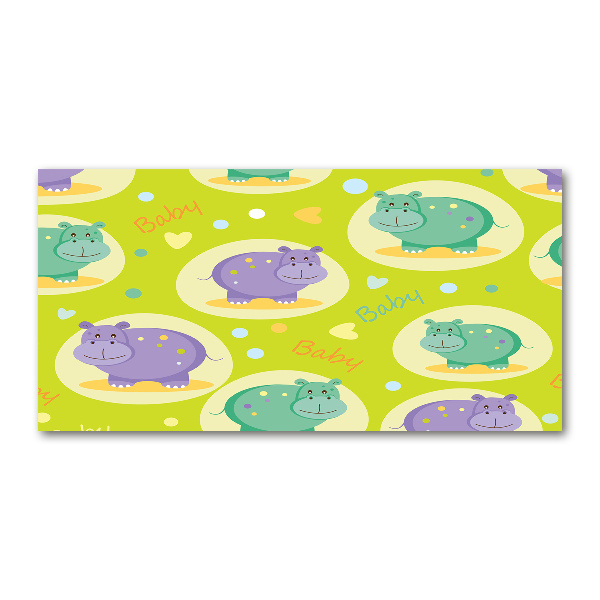 Foto-obraz szkło hartowane Hipopotamy