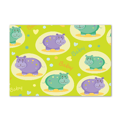 Foto-obraz szkło hartowane Hipopotamy