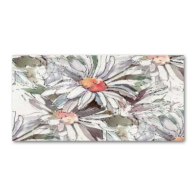 Cuadro decorativo de vidrio para salón horizontal Manzanilla