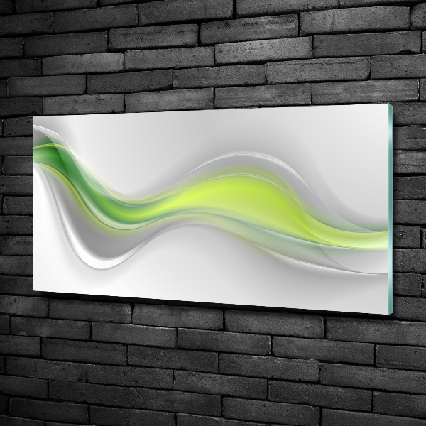 Cuadro decorativo de vidrio para salón horizontal Ondas abstractas