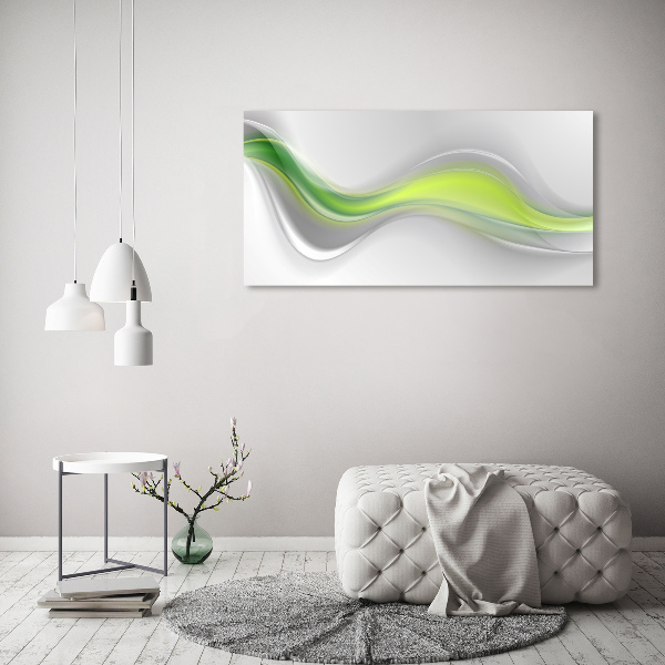 Cuadro decorativo de vidrio para salón horizontal Ondas abstractas
