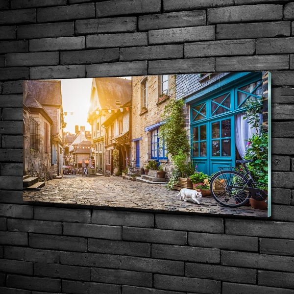 Cuadro de cristal templado moderno horizontal Una calle con encanto
