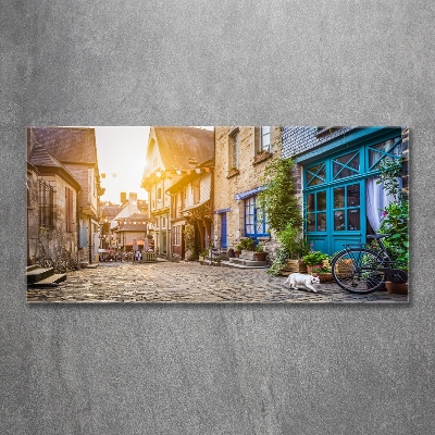 Cuadro de cristal templado moderno horizontal Una calle con encanto