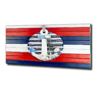 Cuadro de cristal templado moderno horizontal Ancla