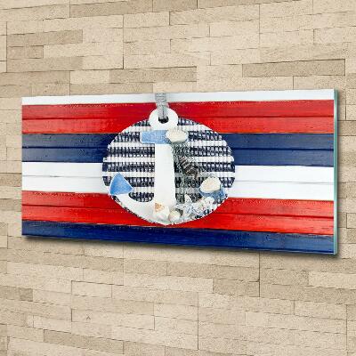 Cuadro de cristal templado moderno horizontal Ancla