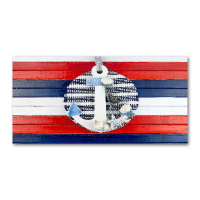 Cuadro de cristal templado moderno horizontal Ancla