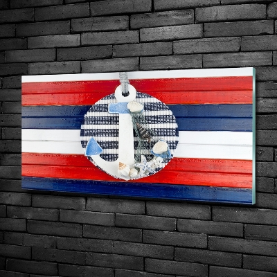 Cuadro de cristal templado moderno horizontal Ancla