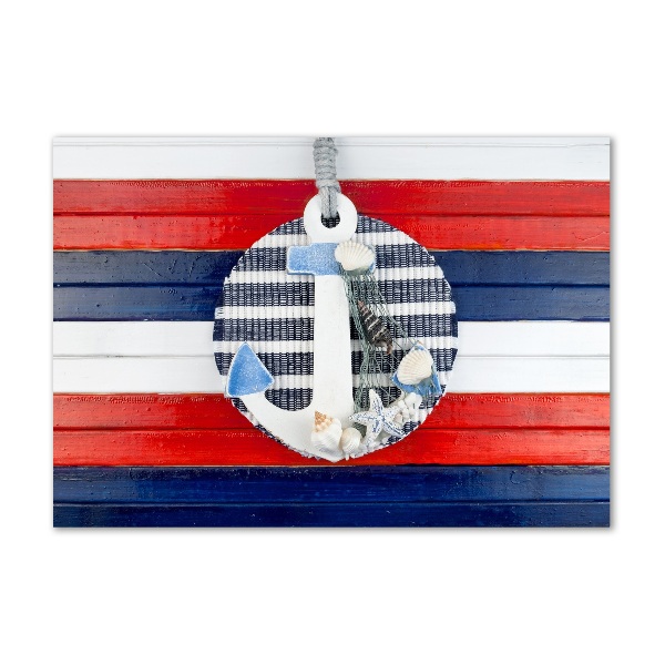 Cuadro de cristal templado moderno horizontal Ancla