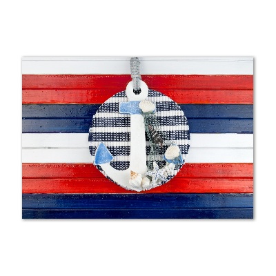 Cuadro de cristal templado moderno horizontal Ancla