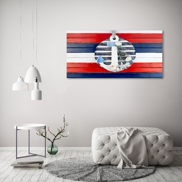 Cuadro de cristal templado moderno horizontal Ancla