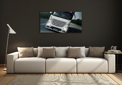 Foto en cristal de alta calidad con impresión uv horizontal Camión