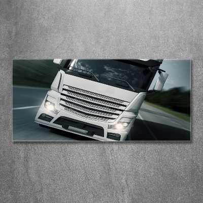 Foto en cristal de alta calidad con impresión uv horizontal Camión