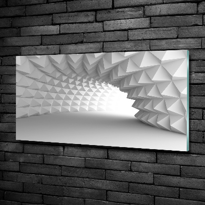 Cuadro decorativo de vidrio para salón horizontal Túnel abstracto