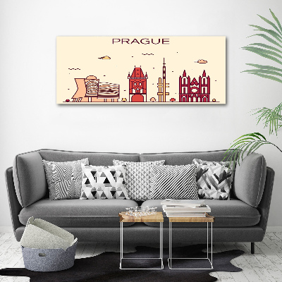 Impresión en cristal con acabado brillante horizontal Edificios de Praga