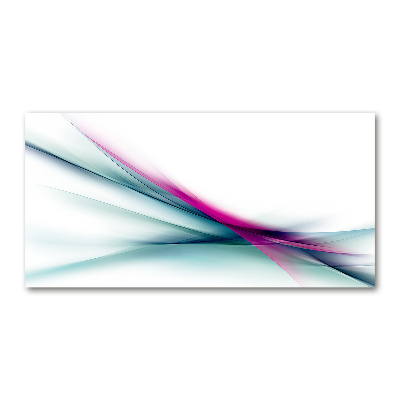 Cuadro de cristal templado moderno horizontal Ondas abstractas