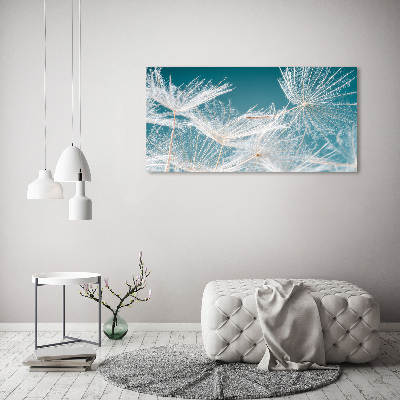 Foto en cristal de alta calidad con impresión uv horizontal semillas de diente de león