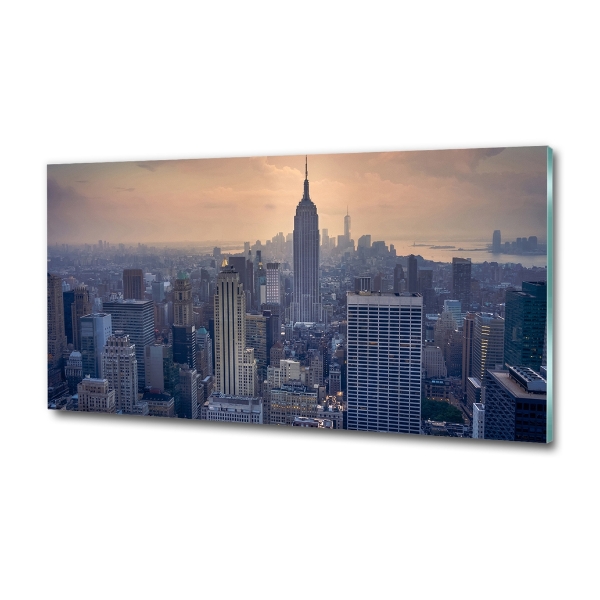 Cuadro de cristal templado moderno horizontal Manhattan Nueva York