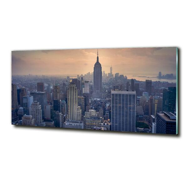 Cuadro de cristal templado moderno horizontal Manhattan Nueva York