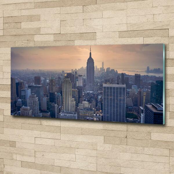 Cuadro de cristal templado moderno horizontal Manhattan Nueva York
