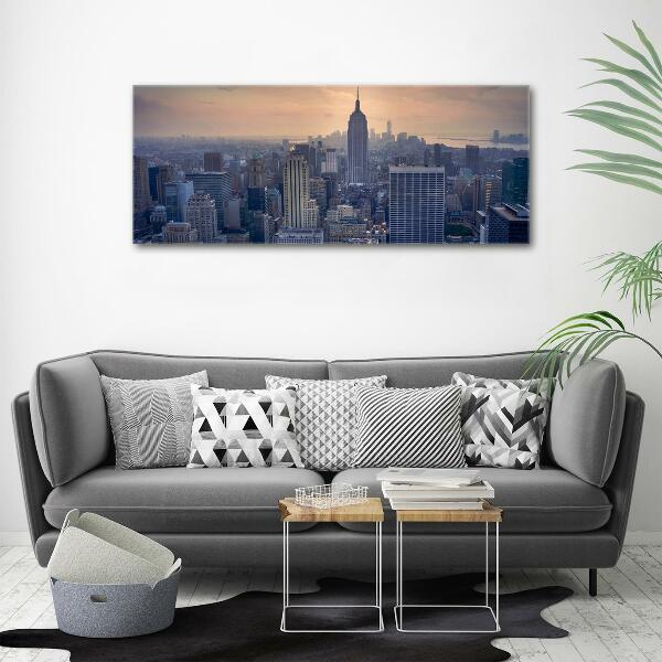 Cuadro de cristal templado moderno horizontal Manhattan Nueva York