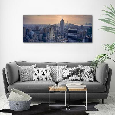 Cuadro de cristal templado moderno horizontal Manhattan Nueva York