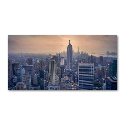 Cuadro de cristal templado moderno horizontal Manhattan Nueva York