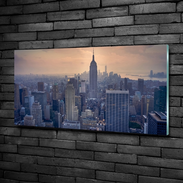 Cuadro de cristal templado moderno horizontal Manhattan Nueva York