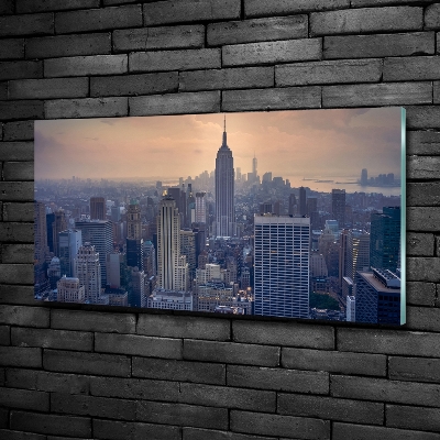 Cuadro de cristal templado moderno horizontal Manhattan Nueva York