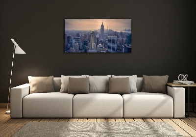 Cuadro de cristal templado moderno horizontal Manhattan Nueva York