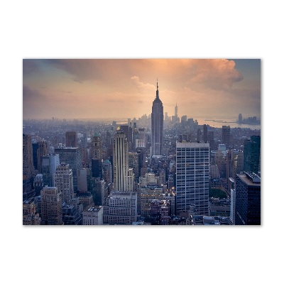 Cuadro de cristal templado moderno horizontal Manhattan Nueva York