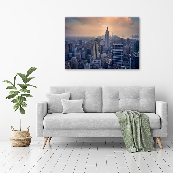 Cuadro de cristal templado moderno horizontal Manhattan Nueva York