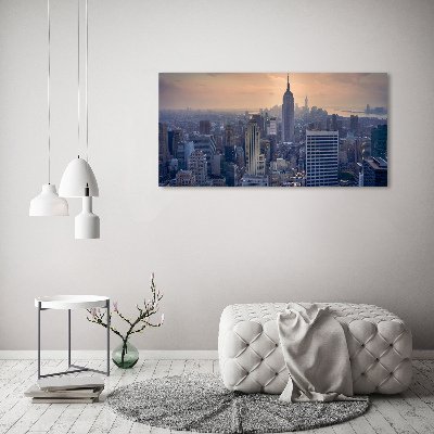 Cuadro de cristal templado moderno horizontal Manhattan Nueva York