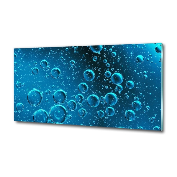 Impresión en cristal con acabado brillante horizontal Burbujas bajo el agua