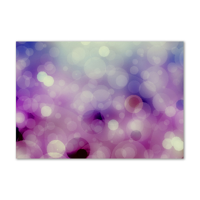 Cuadro decorativo de vidrio para salón horizontal Ruedas moradas