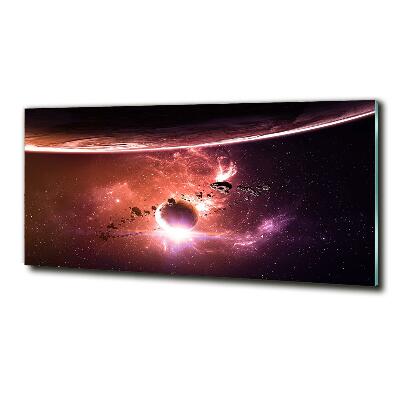 Foto en cristal de alta calidad con impresión uv horizontal Galaxia