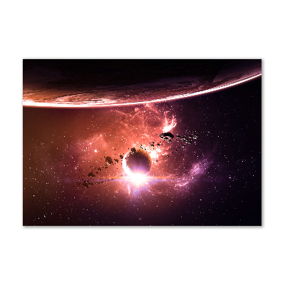 Foto en cristal de alta calidad con impresión uv horizontal Galaxia