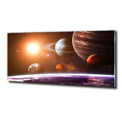Impresión en cristal con acabado brillante horizontal Sistema solar