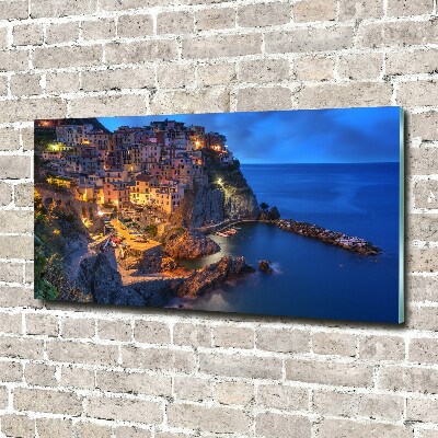Cuadro de cristal templado moderno horizontal Manarola Italia