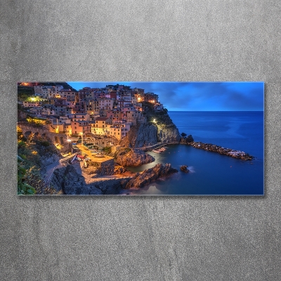 Cuadro de cristal templado moderno horizontal Manarola Italia