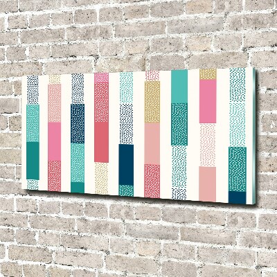 Foto en cristal de alta calidad con impresión uv horizontal Rayas de colores