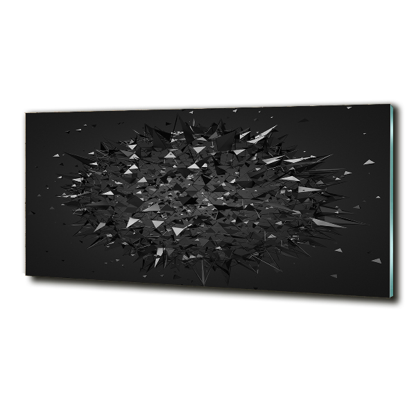 Cuadro de cristal templado moderno horizontal Abstracción 3D